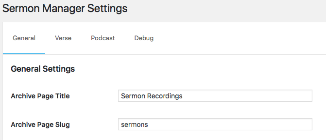 Setting up Sermon Manager