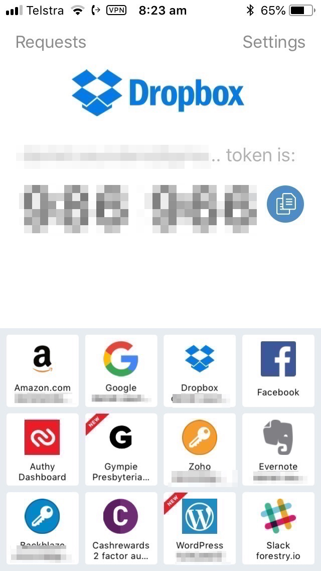 Authy Screenshot