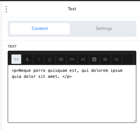 Example of view source in Mailer Lite